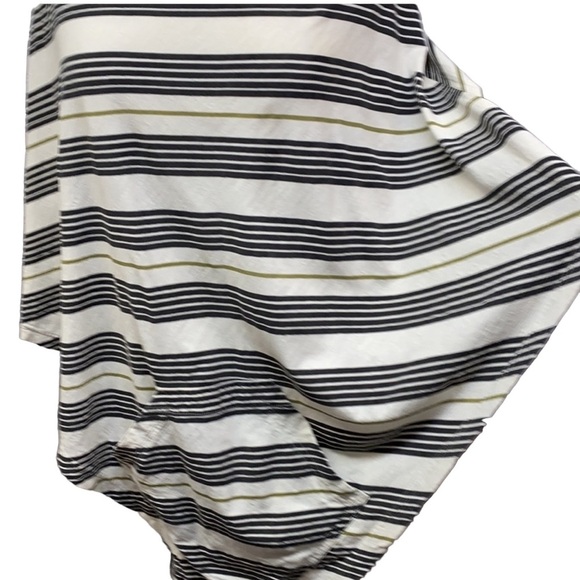 Rock Flower Paper Ivory & Black Striped Poncho - Picture 5 of 6